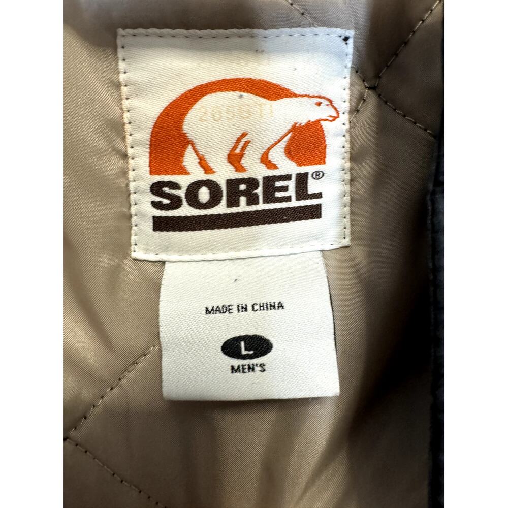 Sorel Mens Quilted Chore Nylon Puffer Jacket Black Size Large Lightweight - Picture 6 of 6